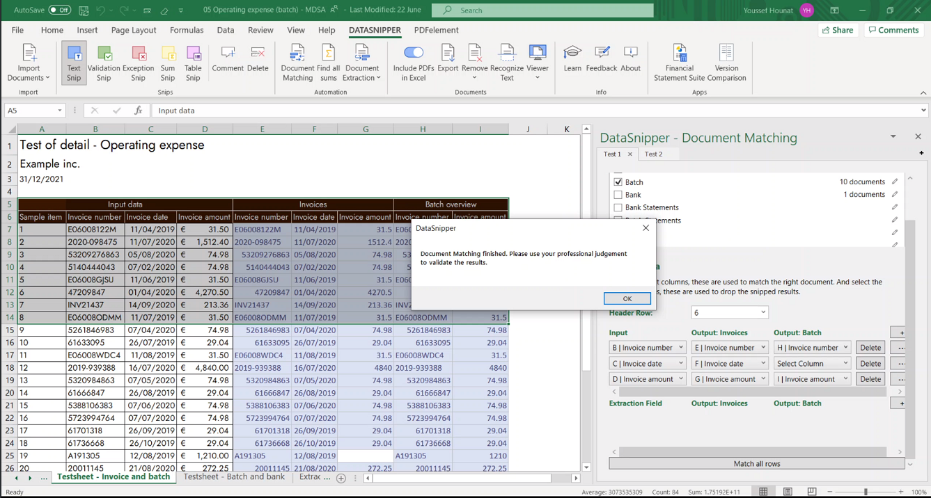 How To Perform Batch Payment Test Of Detail Procedures With Datasnipper