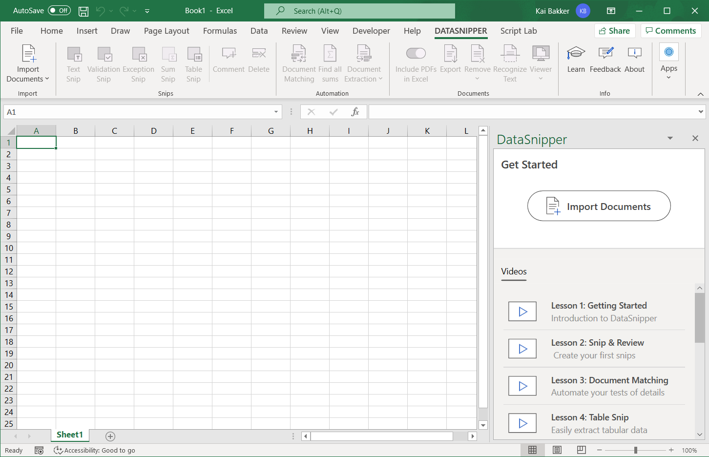 datasnipper excel download